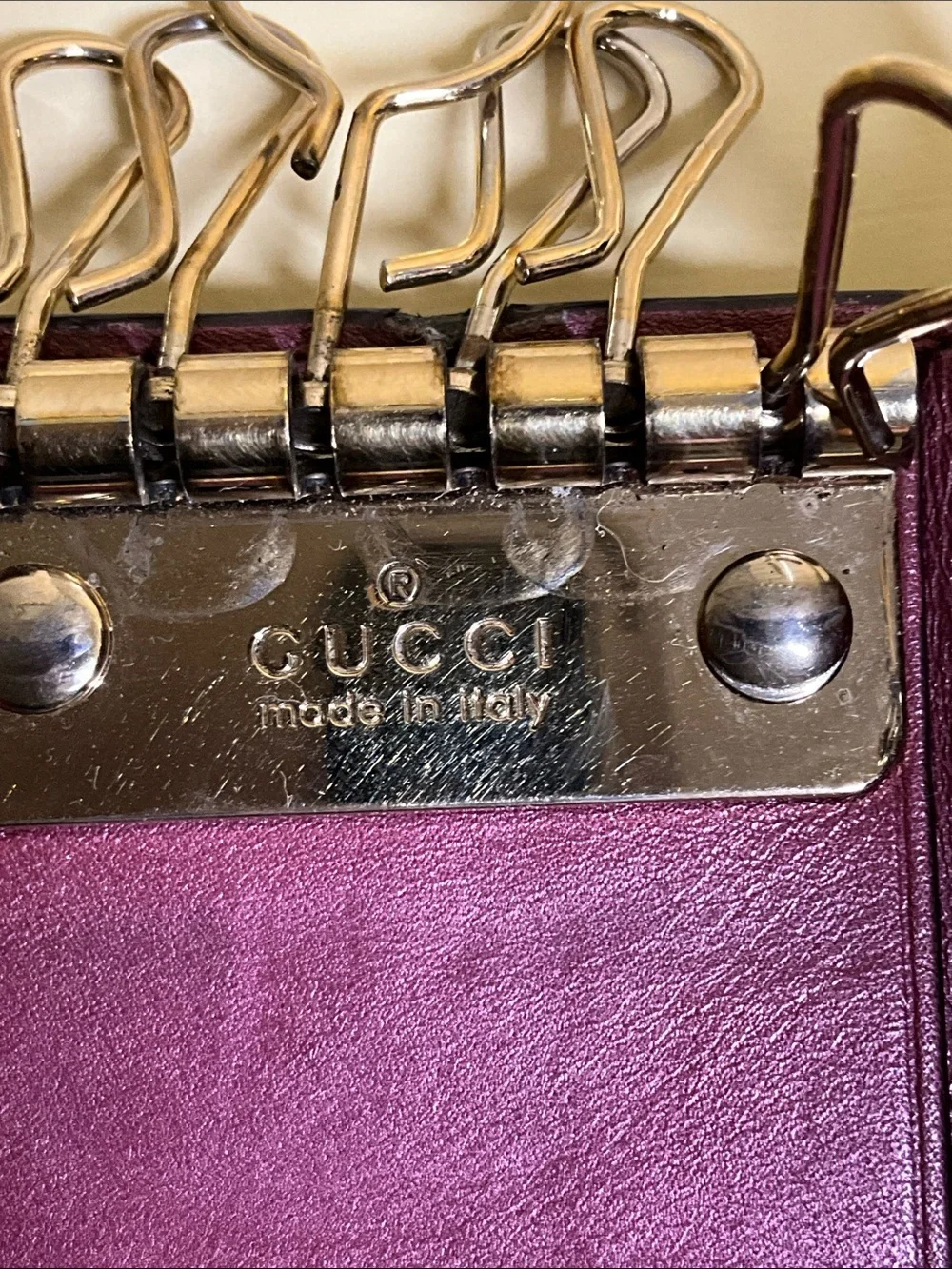 Gucci Brown GG Embossed Leather Key & Card Holder with Gold Hardware - Picture 8 of 13